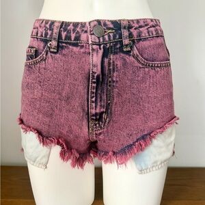 BDG Wine Red Jean Shorts